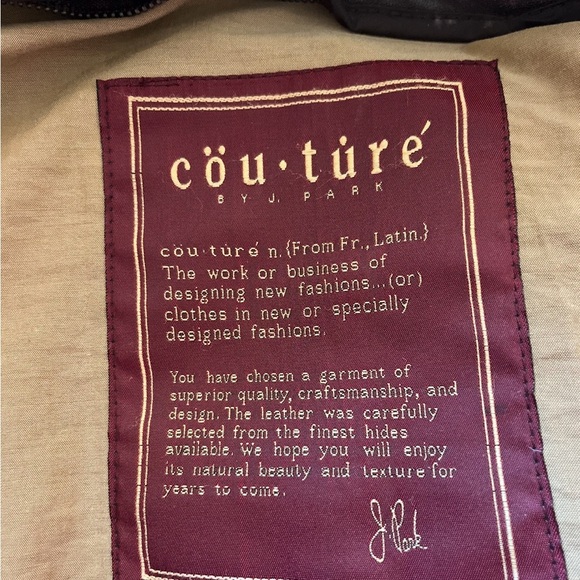 Men's Couture dark brown lamb leather jacket XL - Picture 4 of 7